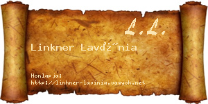 Linkner Lavínia névjegykártya